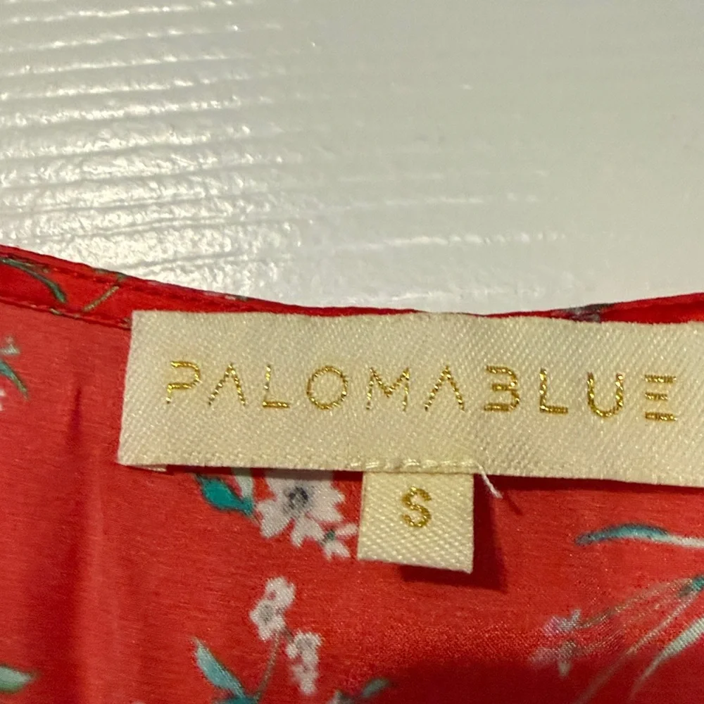 Paloma Blue Amalfi Overalls Silk Floral Bluebell Print Size Small - Picture 6 of 10